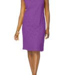 PURPLE Sleeveless Lace Shift Dress Size 26 -30