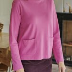 PINK Pure Cotton Textured Hepburn Pocket Top Size 12 - 26