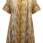 OCHRE Pure Cotton Tie Dye Short Sleeve Top Size 16 - 38