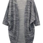 BLUE Pure Cotton Knitted Cocoon Cardigan Size 16 - 32