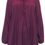 PLUM Tie Neck Peasant Tunic Size 20 - 36