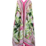 PINK Sleeveless Tropical Print Hanky Hem Dress Size 12 - 22