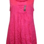 PINK Sleeveless Cowl Neck Button Top Size 10 - 32