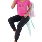 PINK Cotton Rich Embossed 'Feel Good' Slogan Short Sleeve Top Size 10 - 24