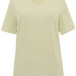 YELLOW Pure Cotton V-Neck Straight Fit T-Shirt Size 12 - 24