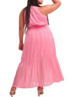 PINK Halterneck Georgette Maxi Dress Size 20 - 30 - Image 7