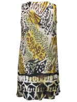 WHITE Sleeveless Embellished Animal Print Dress Size 12 -22 - Image 3