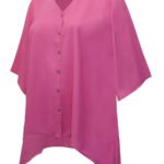 PINK Hanky Hem Button Front Fresh Angle Blouse Size 20 - 38