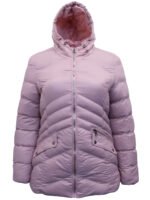 PINK Hooded Zip Front Padded Jacket  Size 12 - 18 - Image 2
