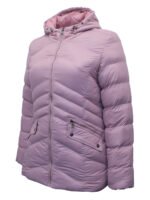 PINK Hooded Zip Front Padded Jacket  Size 12 - 18 - Image 5