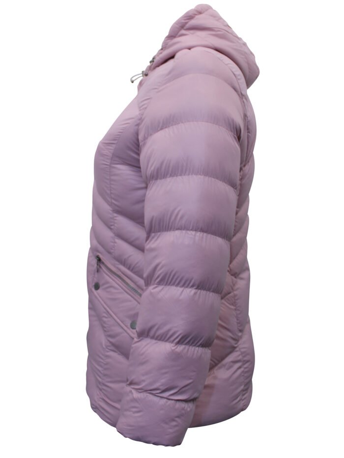 PINK Hooded Zip Front Padded Jacket  Size 12 - 18 - Image 4