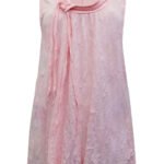 PINK Tie Cowl Neck Crushed Layering Tunic Vest Size 10 - 24