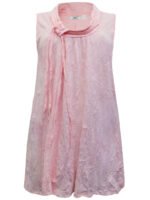 PINK Tie Cowl Neck Crushed Layering Tunic Vest Size 10 - 24