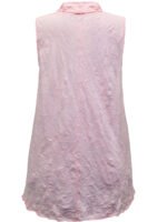 PINK Tie Cowl Neck Crushed Layering Tunic Vest Size 10 - 24 - Image 3