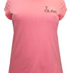 NEON-PINK Pure Cotton Slogan Short Sleeve Top Size 24 -34