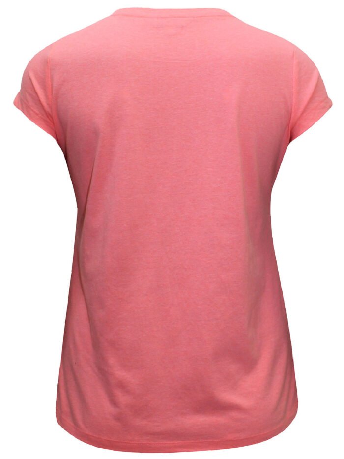 NEON-PINK Pure Cotton Slogan Short Sleeve Top Size 24 -34 - Image 3