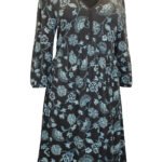 Originals BLACK Floral Print Smock Stretch Dress Size 18 - 24
