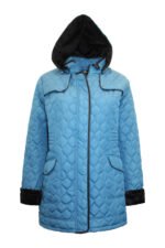 PETROL Hooded Diamond Quilted Coat Size 24 Only** - Image 2