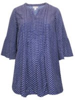 NAVY Geo Print Half Button Pleated Blouse Size 20 - 40 - Image 2