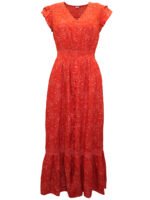 RED Printed BoHo Cham Lace Maxi Dress Size 14 - 32 - Image 2