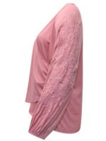 PINK Embroidered Sleeve Woven Wrap Top Size 18 - 32 - Image 3