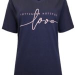 NAVY Pure Cotton 'Love' Embroidered T-Shirt Size 20 - 24
