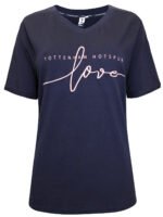 NAVY Pure Cotton 'Love' Embroidered T-Shirt Size 20 - 24