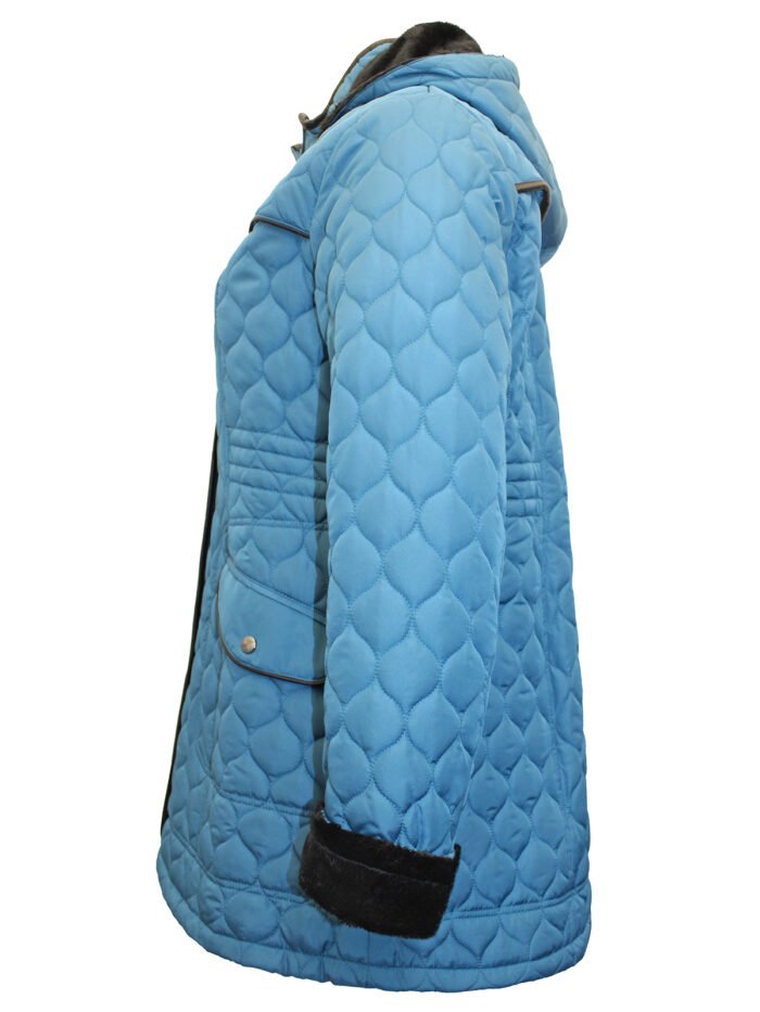 PETROL Hooded Diamond Quilted Coat Size 24 Only** - Image 4
