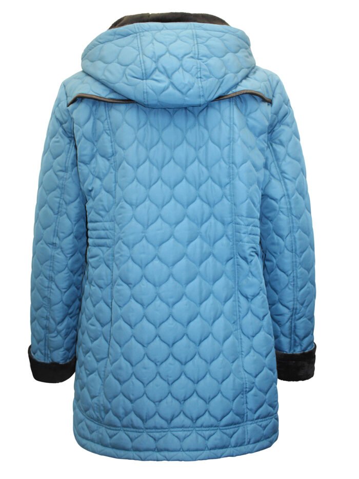 PETROL Hooded Diamond Quilted Coat Size 24 Only** - Image 3