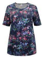 NAVY Pure Cotton Floral Print Short Sleeve Top Size 14 - 28 - Image 2