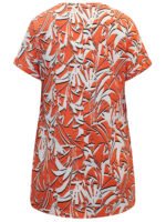 ORANGE Tropical Short Sleeve Longline Boxy Top Size 16 - 30 - Image 3