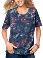NAVY Pure Cotton Floral Print Short Sleeve Top Size 14 - 28