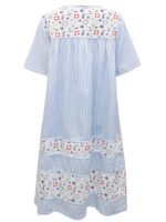 National BLUE Pure Cotton Multi Print Smock Dress Size 12 -28 - Image 7