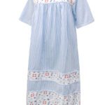 National BLUE Pure Cotton Multi Print Smock Dress Size 12 -28