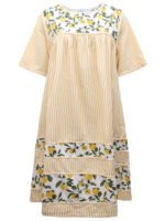 National ORANGE Striped Chambray Lounge Dress Size 18 -28 - Image 2