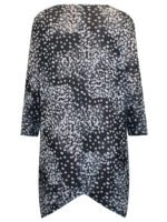 Originals BLACK Animal Print Stretch Tunic Top Size 18 - 24 - Image 3