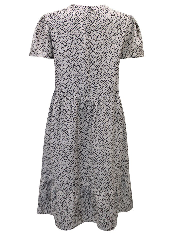 NATURAL Animal Print Tiered Midi Dress Size 12 - 24 - Image 3