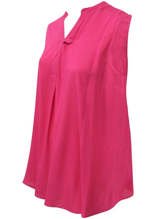 PINK Bright Rose Sleeveless Tab Front Tunic Size 16 - 42 - Image 4