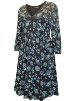 Originals BLACK Floral Print Smock Stretch Dress Size 18 - 24 - Image 5