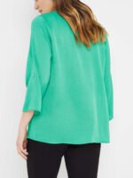 GREEN Bubble Satin Zip Blouse Size 22 - 26 - Image 3