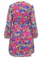 MULTI Floral Print Knot Front Skater Dress Size 10 - 20 - Image 3
