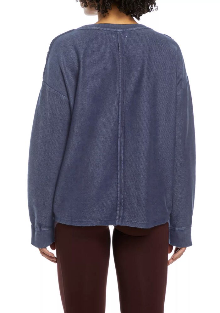 NAVY Pure Cotton Raw Seam Sweatshirt Size 10 - 22 - Image 3
