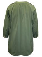 OLIVE GREEN Bracelet Sleeve Light & Airy Y-Neck Blouse Size 16 -36 - Image 4