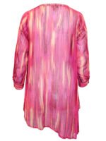 PINK Burst Ikat Texture Beaded Beauty Asymmetrical Tunic Size 16 - 40 - Image 4