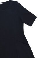 NAVY Half Sleeve Textured Fit & Flare Pocket Dress Size - Image 5