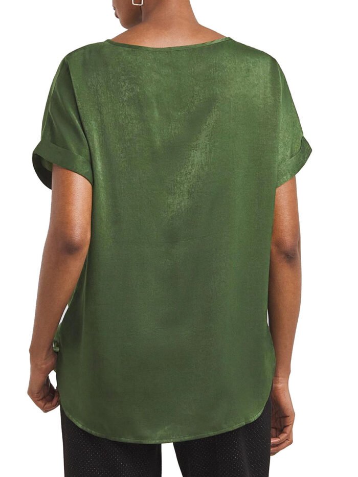 OLIVE Turn Up Sleeve Satin Top Size 22 - 32 - Image 5