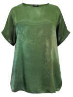 OLIVE Turn Up Sleeve Satin Top Size 22 - 32 - Image 7