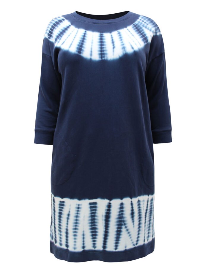 NAVY Pure Cotton Tie Dye Sweatshirt Dress Size 8 - 18 - Image 1