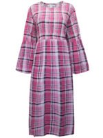 PINK Checkered Long Sleeve Smock Dress Size 20 - 30