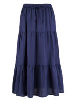 NAVY Linen Blend Gypsy Tiered Skirt Size 12 - 26